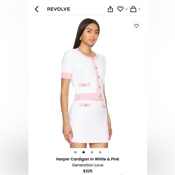 Harper cardigan in white and pink - Brand NEW, with tags, gorgeous! So cute!!! - Picture 2 of 6